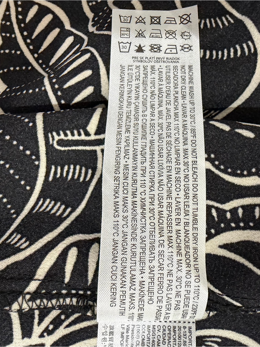 Mango Black and White Leaf-Print Wrap Maxi Dress - Picture 9 of 9